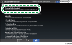A kezelőpanel ismertetése
