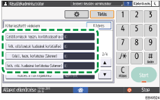 A kezelőpanel ismertetése
