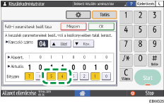 A kezelőpanel ismertetése