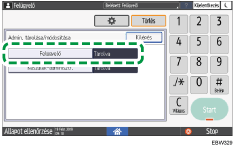 A kezelőpanel ismertetése