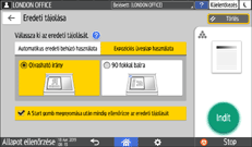 A kezelőpanel ismertetése