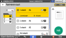 A kezelőpanel ismertetése