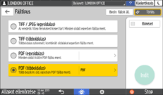 A kezelőpanel ismertetése