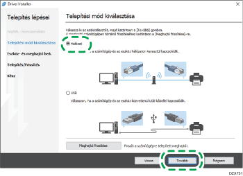 Az illesztőprogram-telepítő ábrája