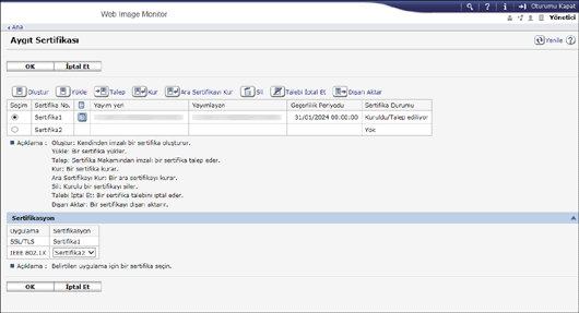 Ağ tarayıcısı ekranı resmi