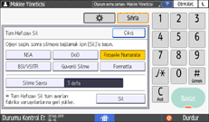İşletim paneli ekran görseli