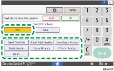 İşletim paneli ekran görseli