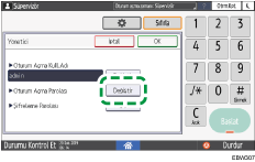 İşletim paneli ekran görseli