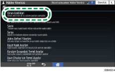 İşletim paneli ekran görseli