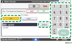 İşletim paneli ekran görseli