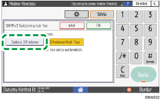 İşletim paneli ekran görseli