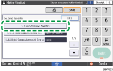 İşletim paneli ekran görseli