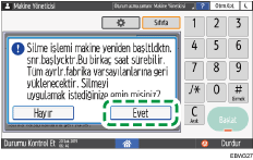 İşletim paneli ekran görseli