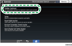 İşletim paneli ekran görseli