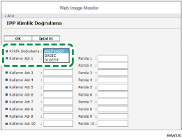 Ağ tarayıcısı ekranı resmi