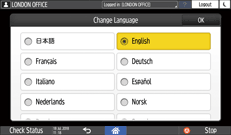 İşletim paneli ekran görseli
