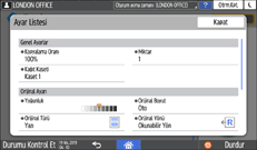 İşletim paneli ekran görseli