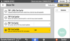 İşletim paneli ekran görseli