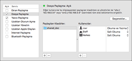 İşletim sistemi ekran resmi