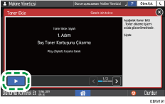 İşletim paneli ekran görseli