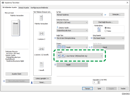 Sürücü ekranı gösterimi
