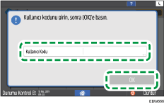 İşletim paneli ekran görseli