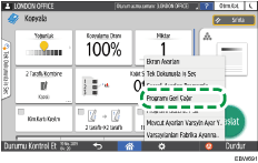 İşletim paneli ekran görseli