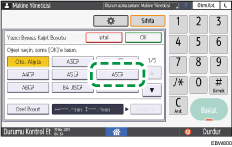 İşletim paneli ekran görseli