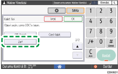 İşletim paneli ekran görseli