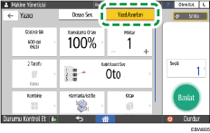 İşletim paneli ekran görseli