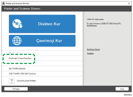 Sürücü yükleyici görseli