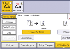 Illustration de l'écran du panneau de commande
