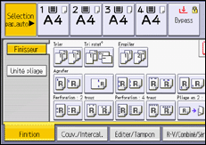 Illustration de l'écran du panneau de commande