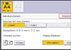 Afbeelding van bedieningspaneel