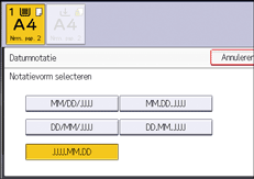 Afbeelding van bedieningspaneel