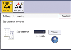 Afbeelding van bedieningspaneel