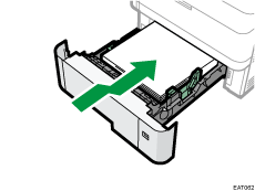 Paper feed tray illustration