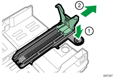 Paper feed tray illustration