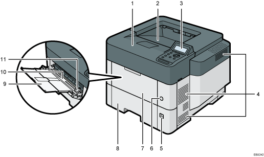 Main unit illustration numbered callout illustration