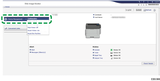 Web browser screen illustration