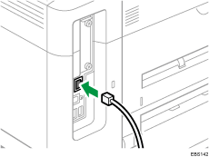 Illustration of connecting Ethernet cable