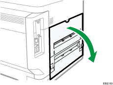 Rear side of the machine illustration