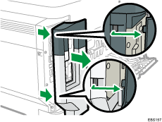 Rear side of the machine illustration