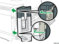 Rear side of the machine illustration