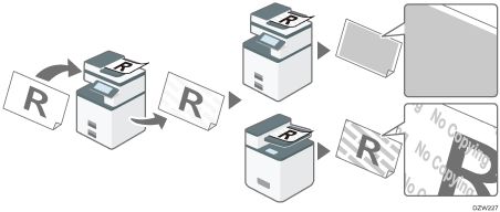 Illustration of data security for copying