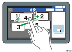 Illustration of changing the key layout