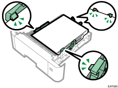 Paper feed tray illustration