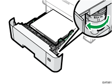 Paper feed tray illustration