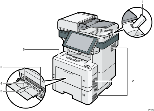 Main unit illustration numbered callout illustration