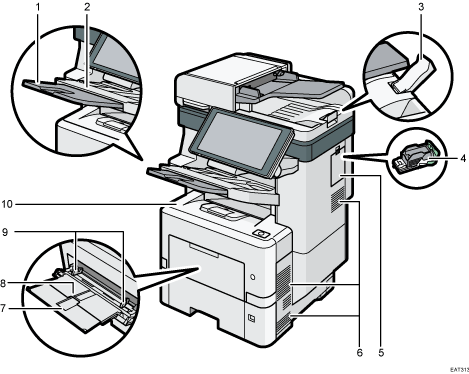 Main unit illustration numbered callout illustration